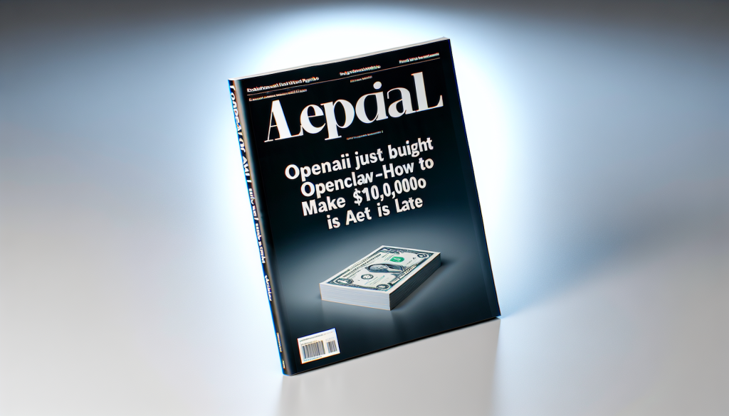 OpenAI Just Bought OpenClaw — How to Make $10,000/Month Before It's Too Late